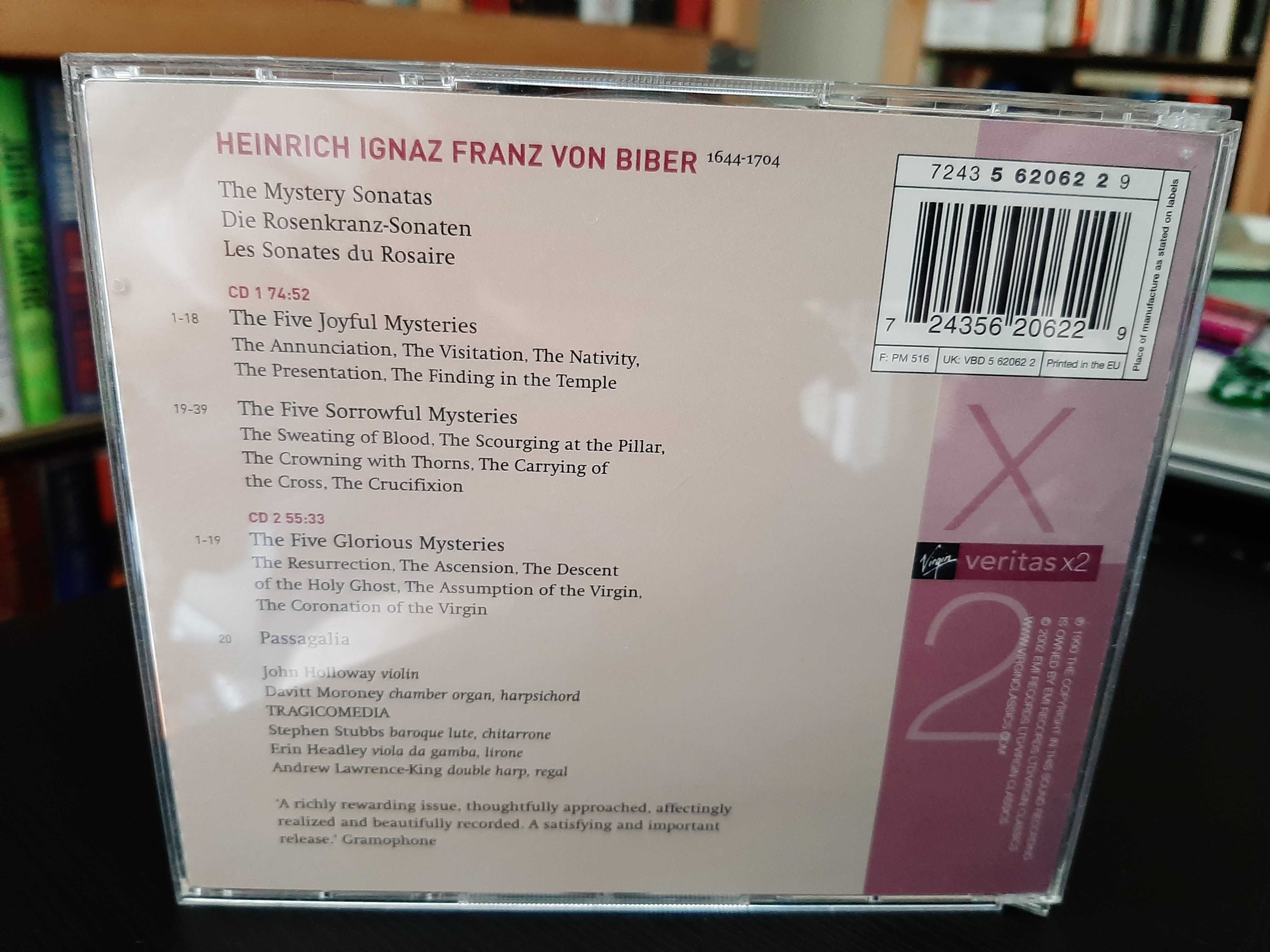 Heinrich Ignaz Franz Biber : The Mystery Sonatas - Rosenkranz - 2 CDs