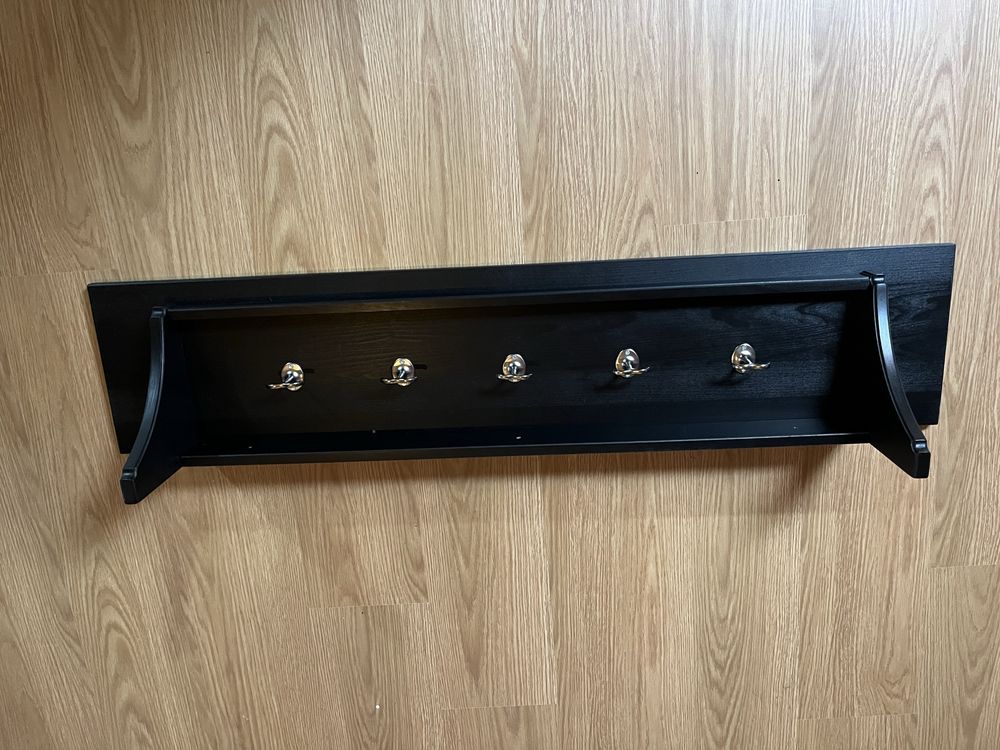 Cabide parteleira IKEA STENSTORP preto castanho