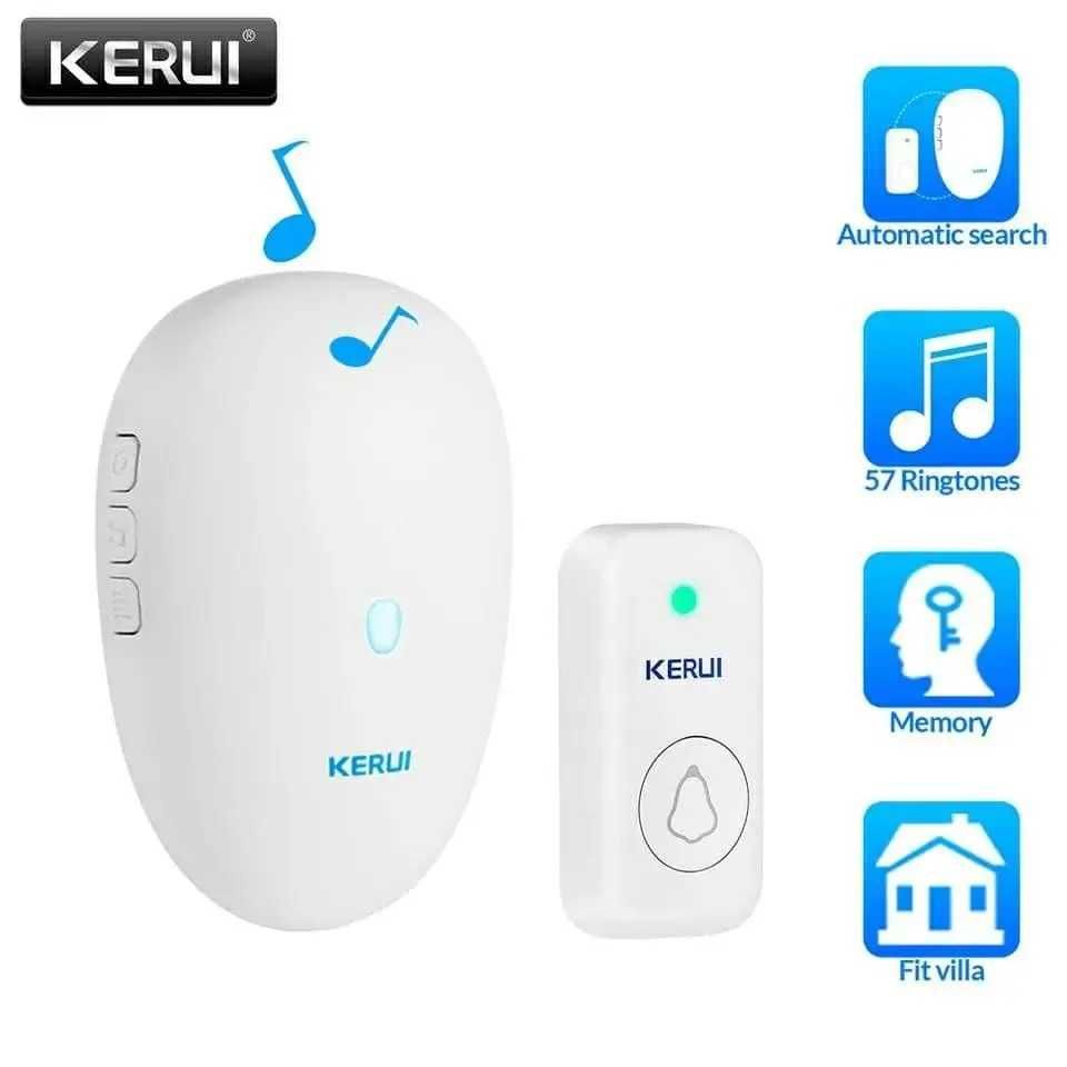 Беспроводной водонепроницаемый IP55 дверной звонок KERUI M521
