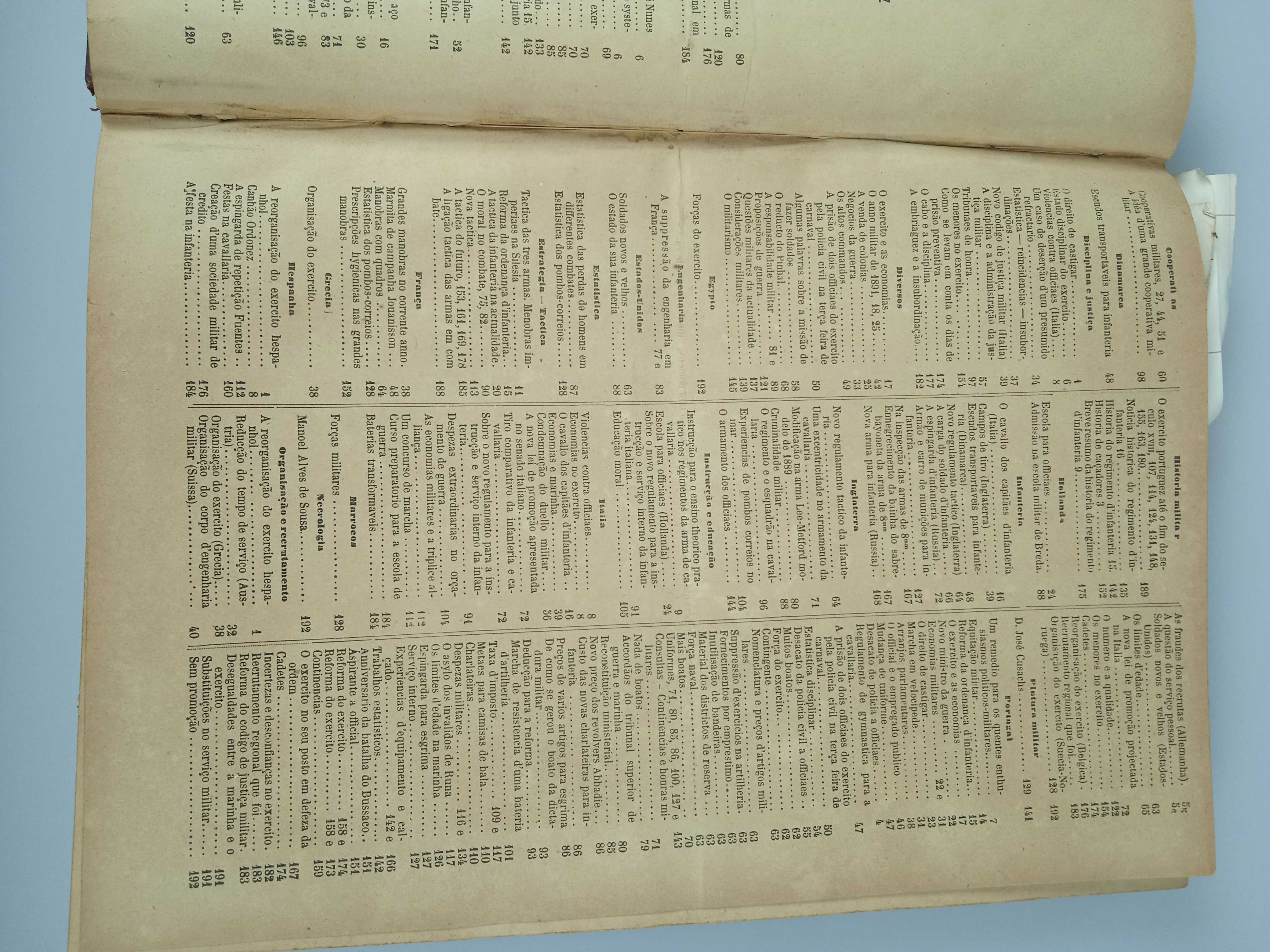 O Exército Português - 1892 (periódico militar encadernado)