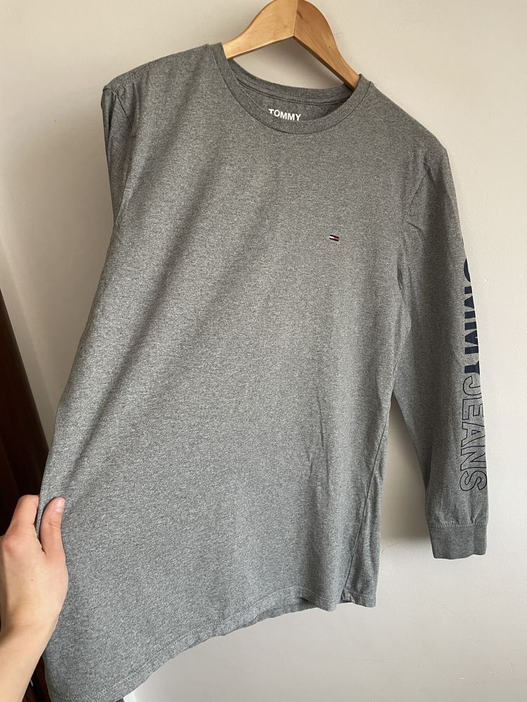 Tommy Hilfiger longsleeve szary melanz basic cotton