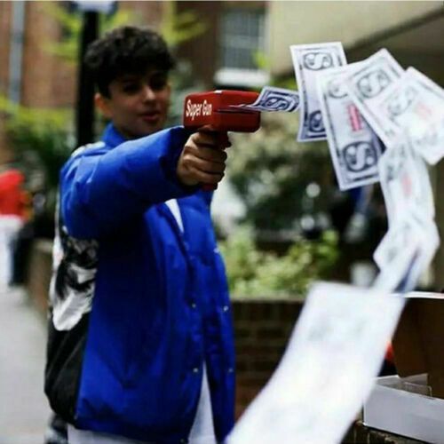 money gun arma de dinheiro pistola com 100 notas