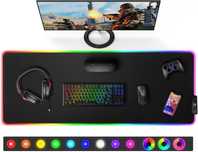 Gimars Duża Podkładka do Gier z Obszytymi Krawędziami, Podkładka RGB