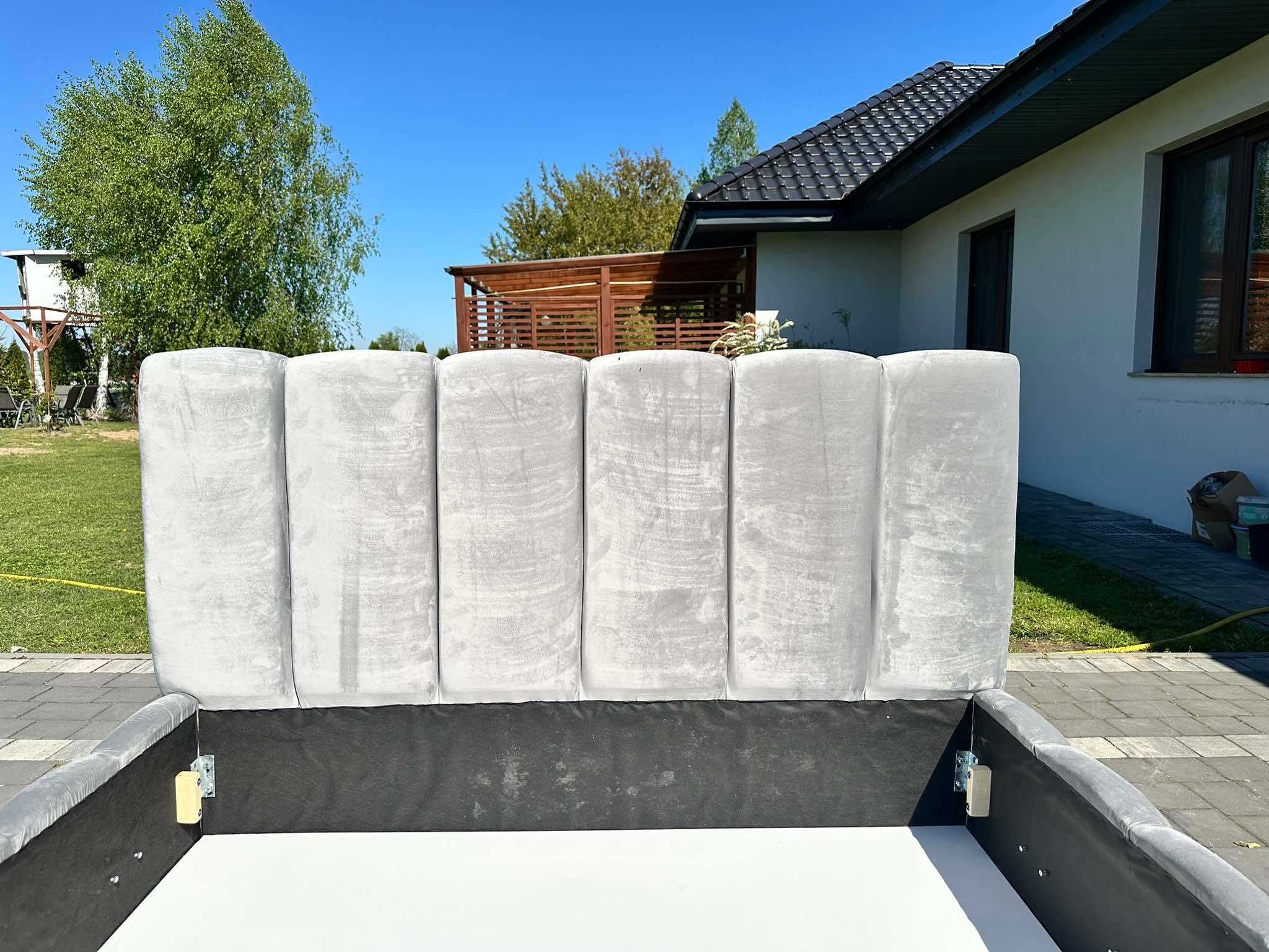 Łóżko tapicerowane Bali 160x200 z pojemnikiem na pościel + stelaż