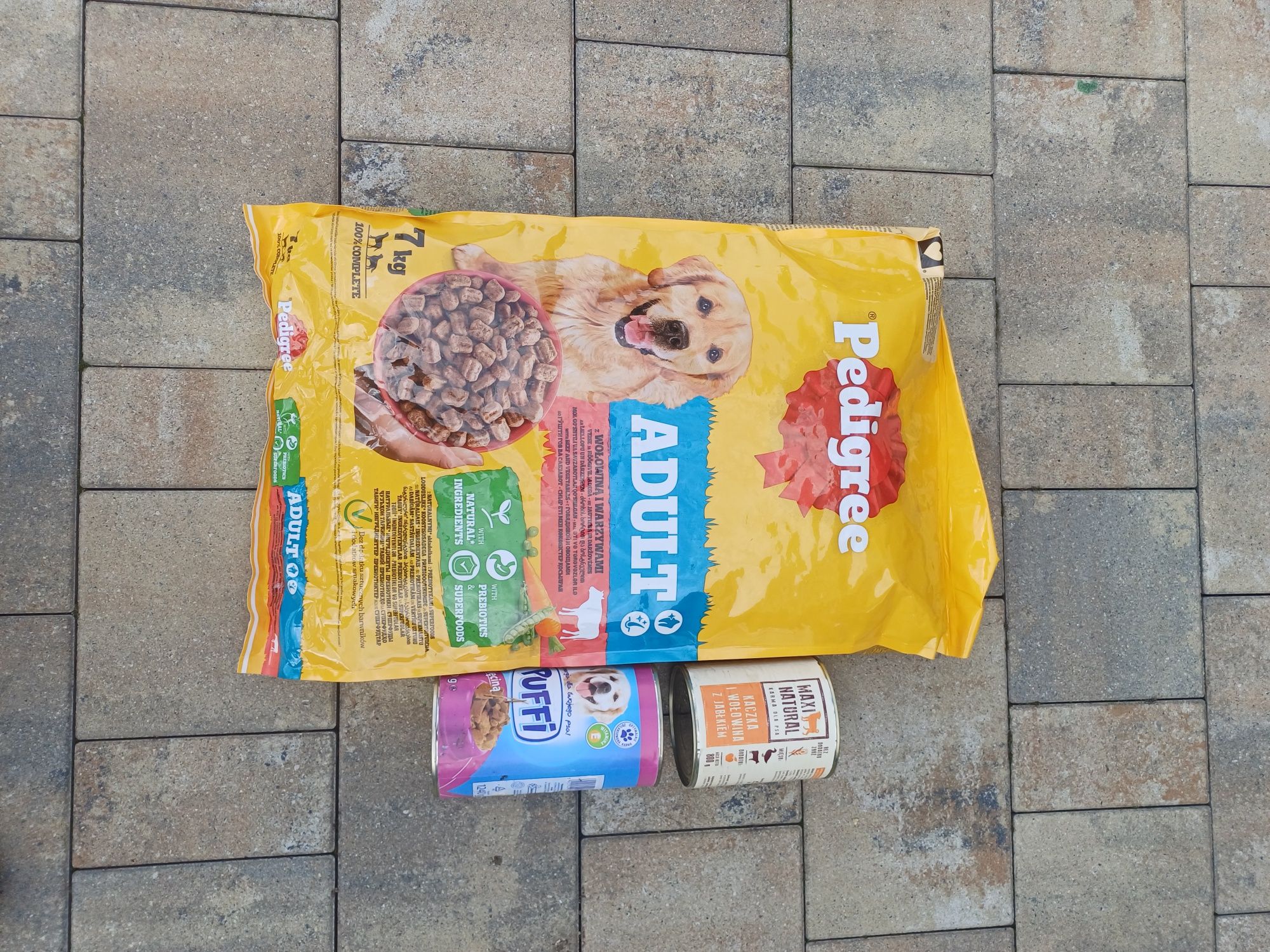 Pedigree adult 7kg gratis puszki