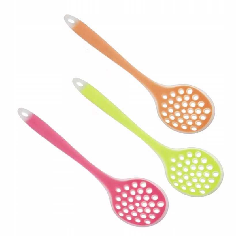 SILIKONOWA ŁYŻKA Kuchenna CEDZAKOWA Szumówka 28 cm Sitko Cedzak HIT!!!