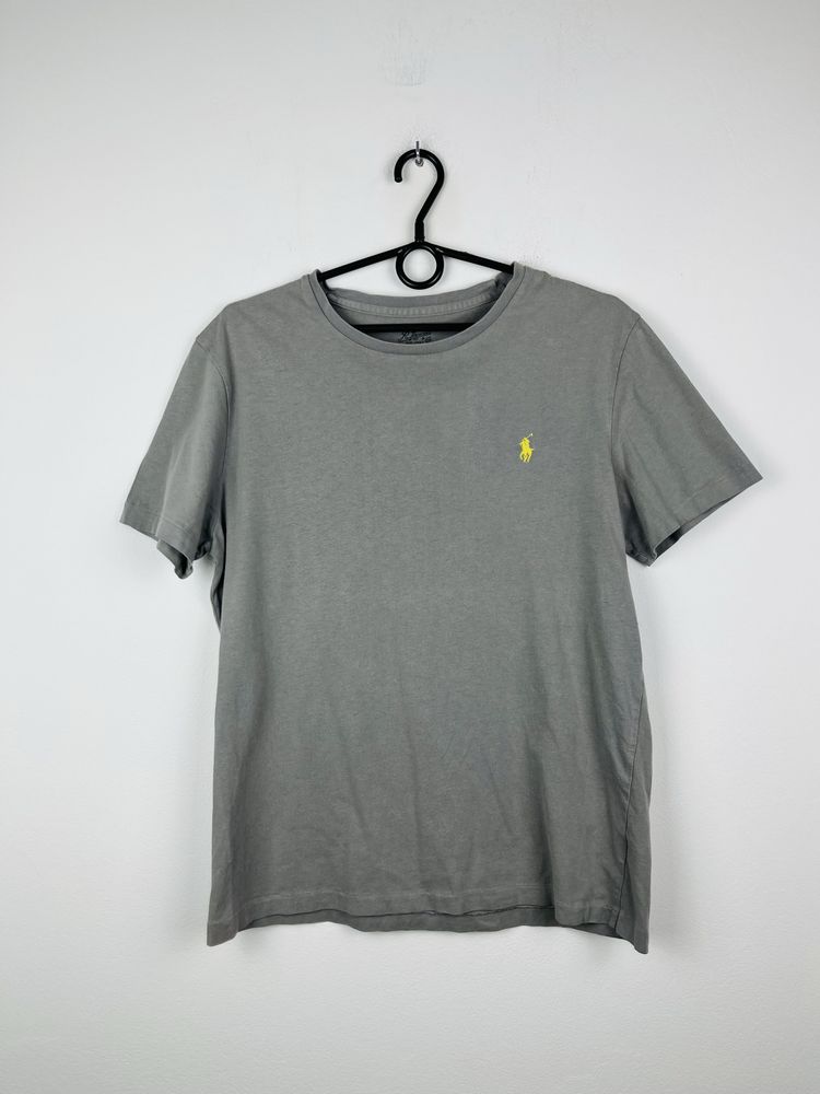 Szara koszulka z krótkim rękawem męska Polo Ralph Lauren rozmiar M fit