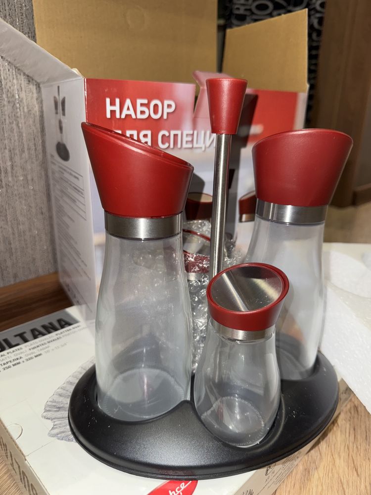 Новый набор для специй и масла, спецовница, набор для кухни