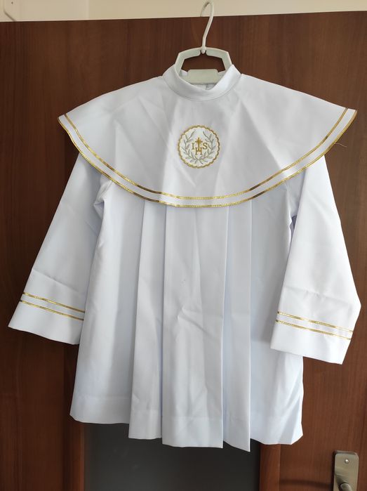 krótka ALBA, komeżka, Pierwsza Komunia strój dla chłopca, ministranta