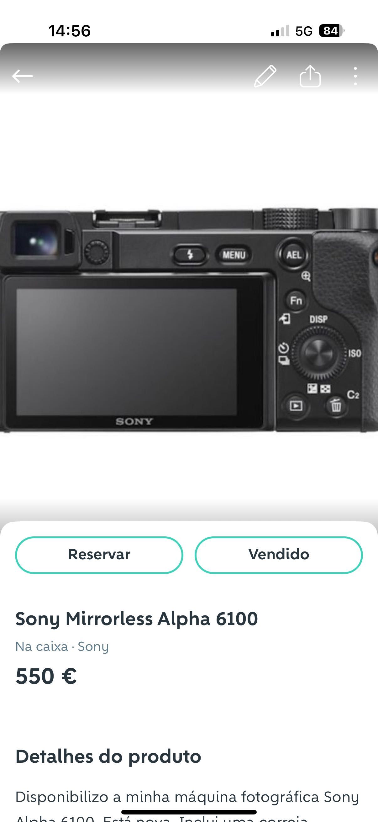 Sony Mirrorless Alpha 6100 nova