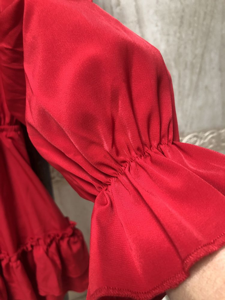 Vestido vermelho seda