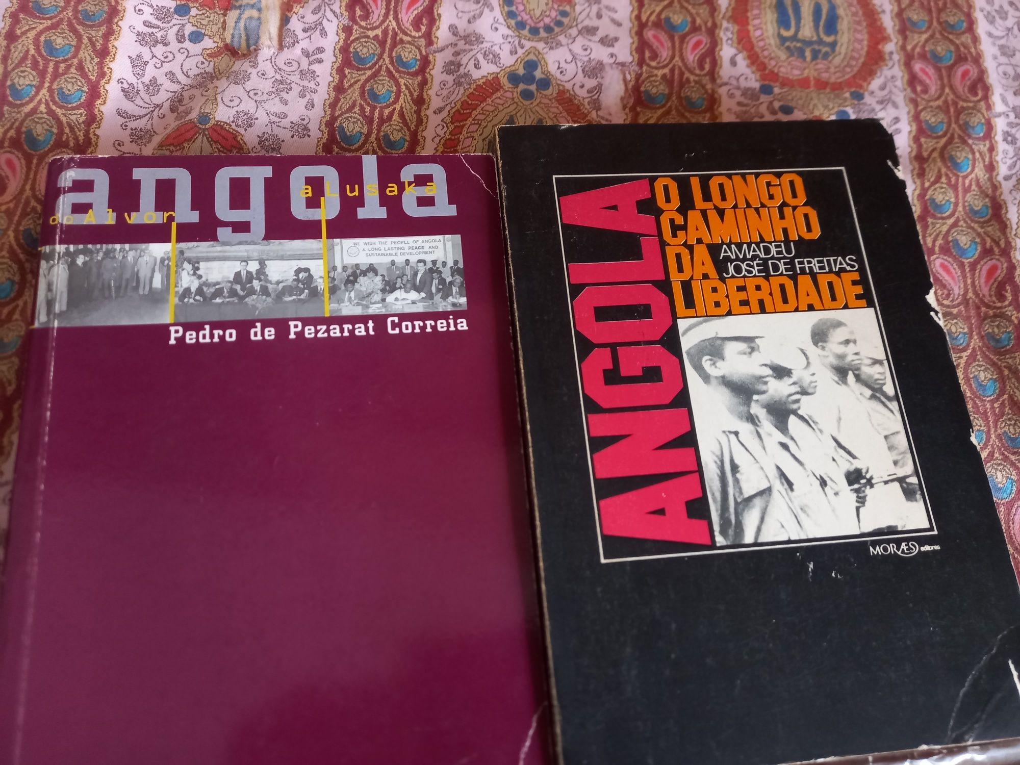 Lote de livros sobre história de Angola