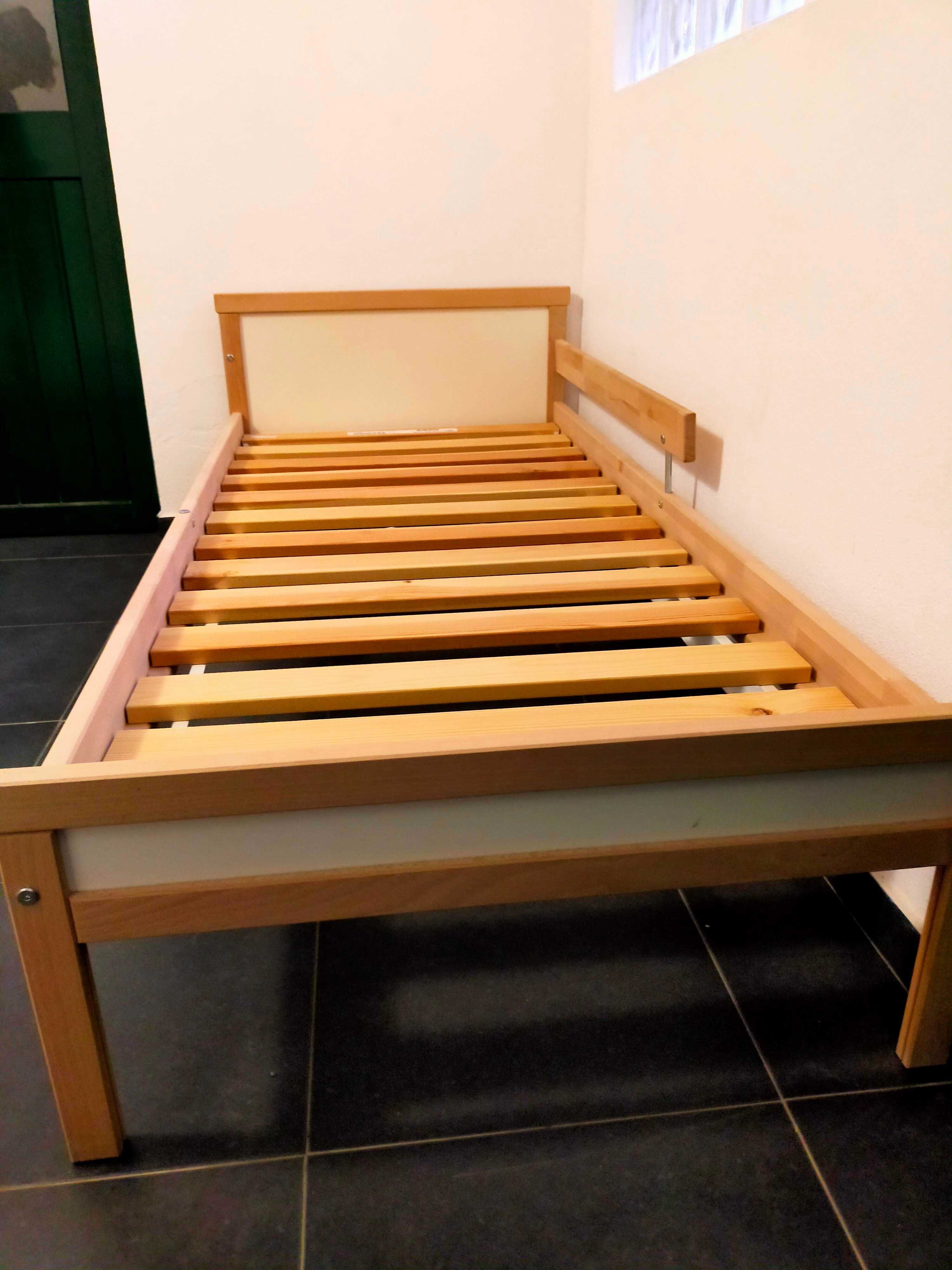 Estrutura cama c/estrado ripas, faia, 70x160 cm
