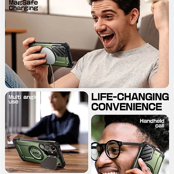 Etui Supcase UB XT Mag na Samsung Galaxy S25 Ultra - oliwkowy