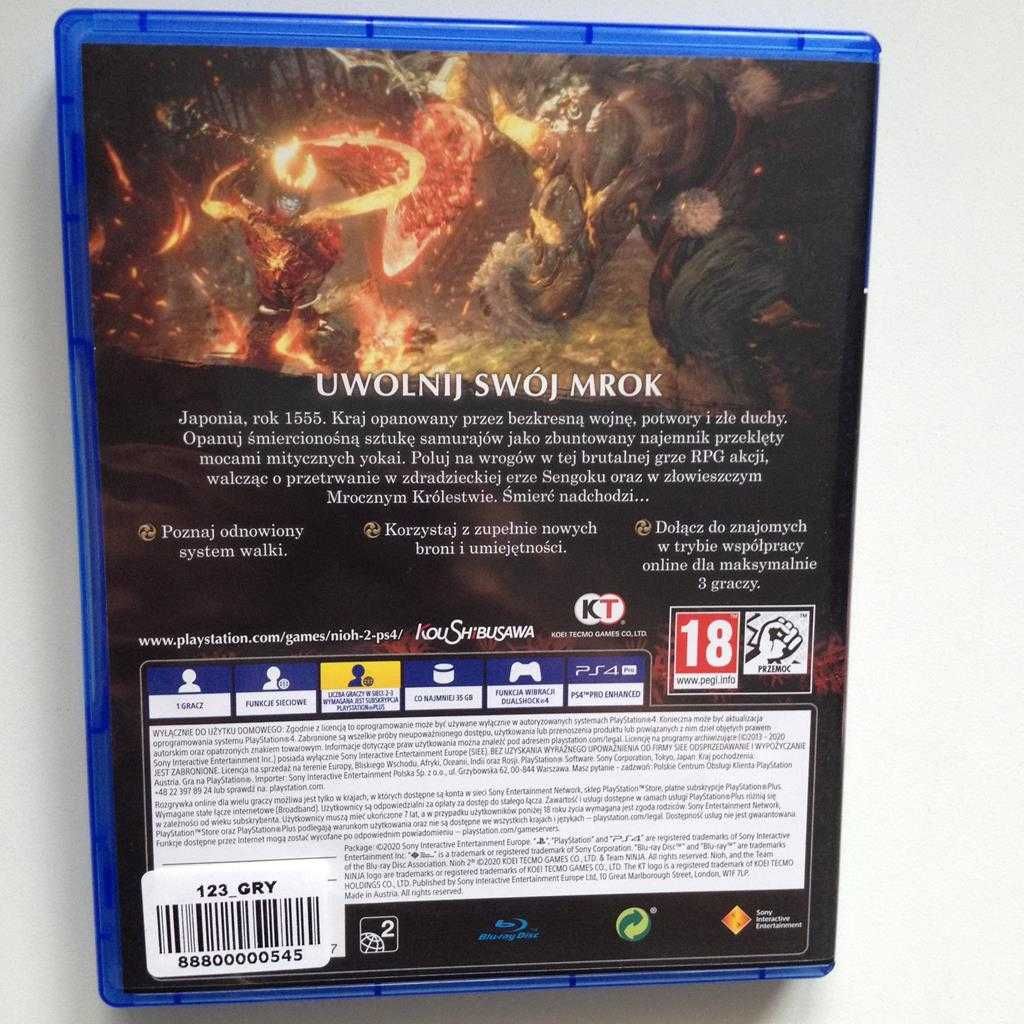 Nioh 2 II PlayStation 4 PS4 PL Sklep W-wa Ursynów