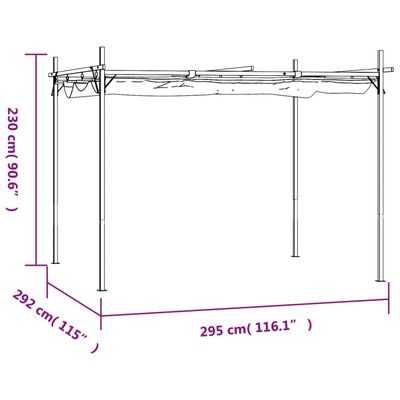 Pergola ogrodowa tarasowa zadaszenie 3x3 markiza zwijana stalowa