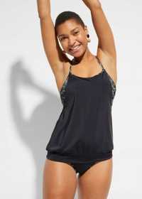 B.P.C tankini czarne w cętki modne r.40