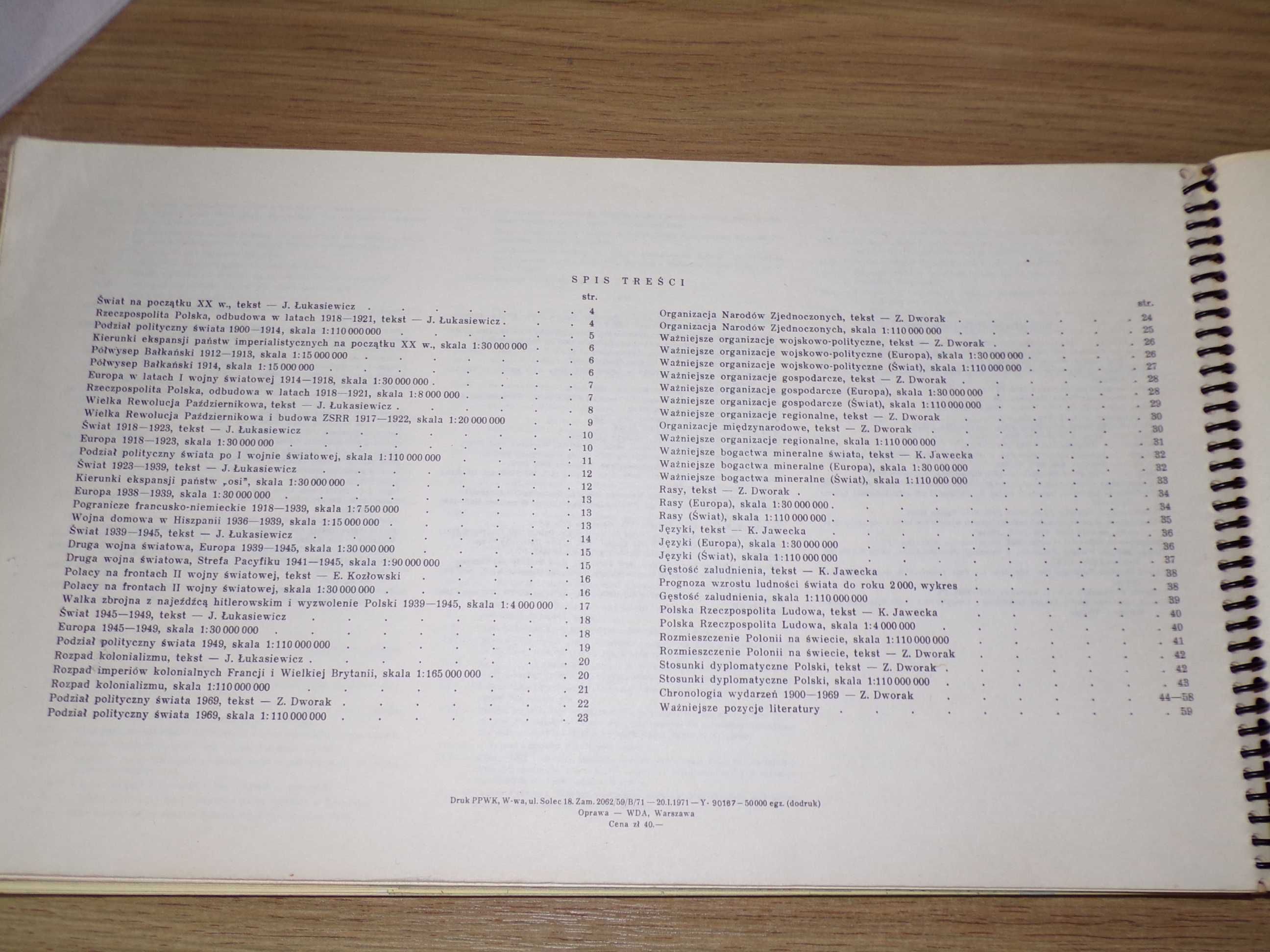 Atlas przemian politycznych świata w XXw. - 1970r