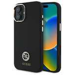 Guess GUHCP16SM4DGPK iPhone 16/6.1" czarny/black hardcase Silicone Log