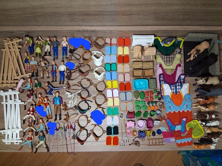 Akcesoria schleich Jeździec siodło ogłowie uzda kantar Derka Czaprak