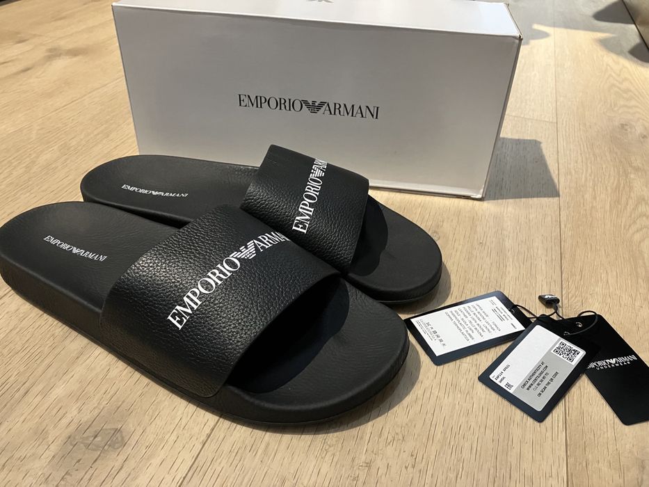 Emporio Armani skórzane męskie klapki Nowe roz.40