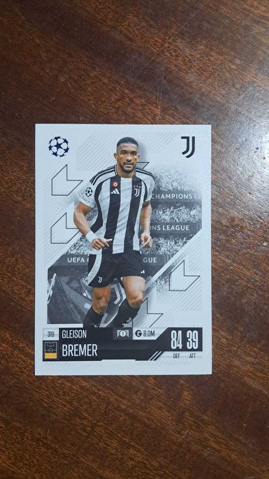 Cartas da coleção Match Attax da Topps 2024/2025 Gleison Bremer