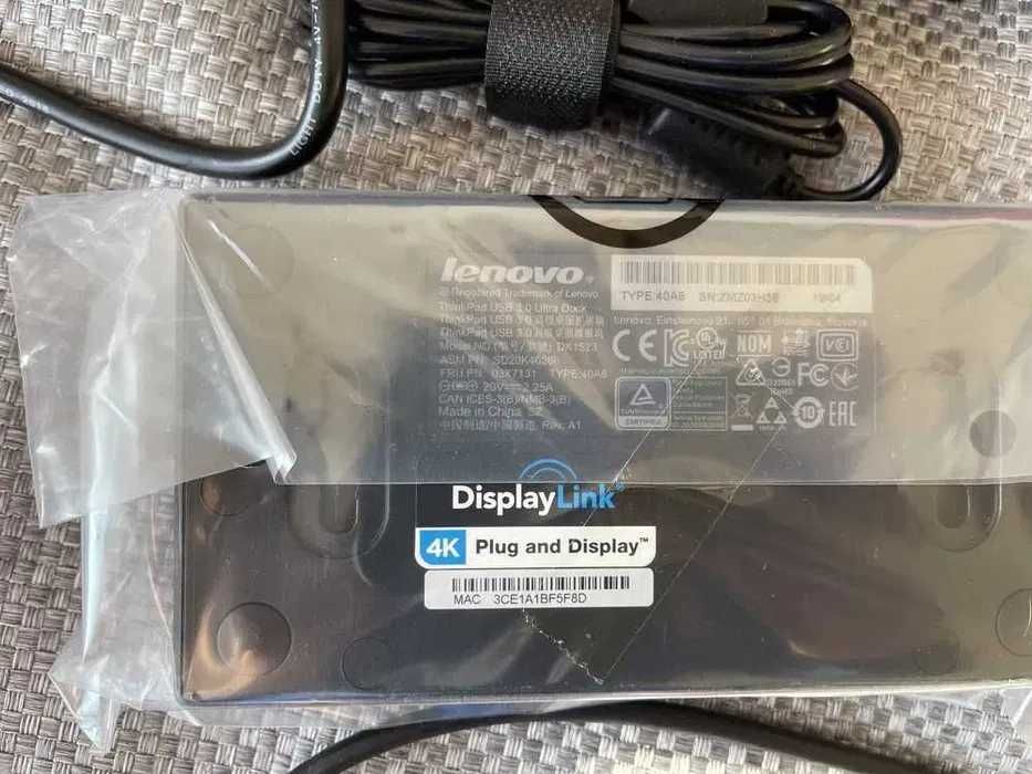 Stacja dokująca ThinkPad USB 3.0 Ultra Dock 40A80045EU