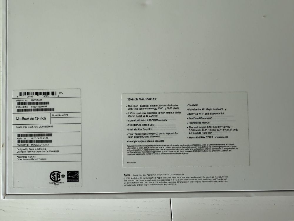 Продам MacBook Air 13ʼ