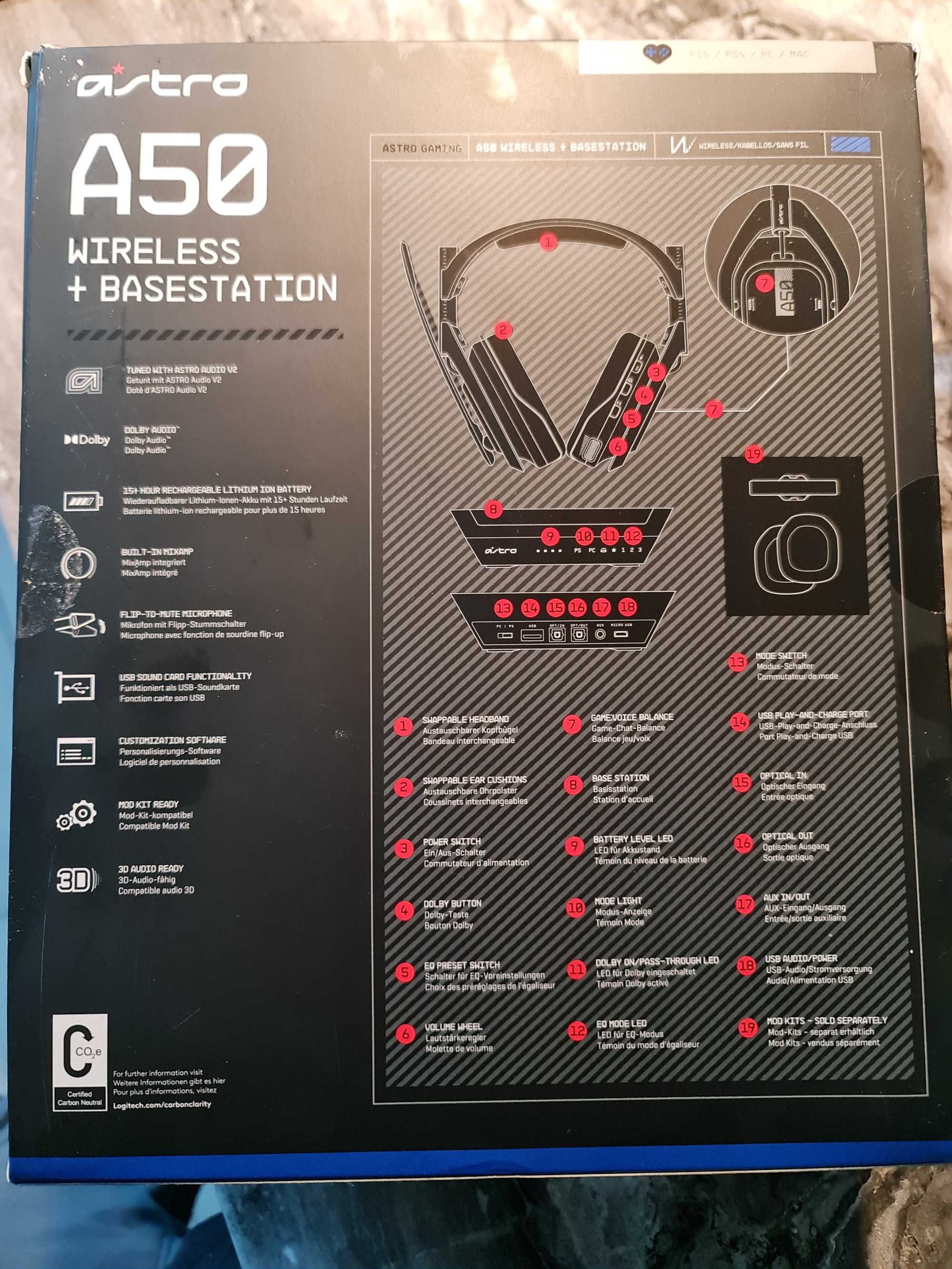 słuchawki  ASTRO Gaming A50 PS5/PS4/PC/MAC