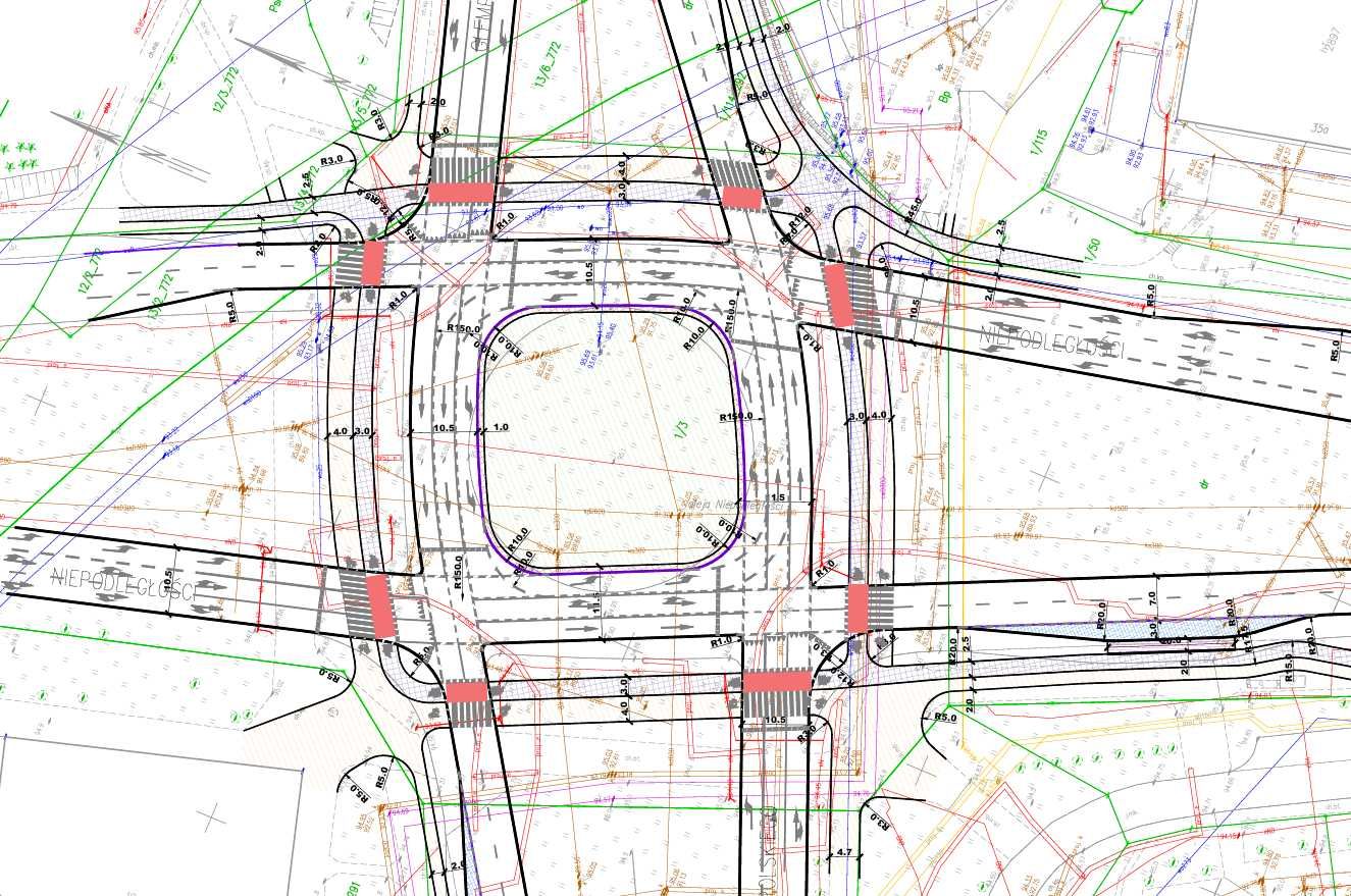 Nauka/Kurs AutoCAD/Budownictwo/Projekty na studia/Sygnalizacje/Rysunki