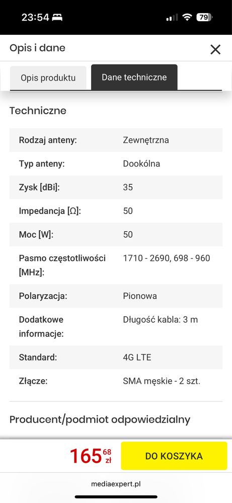 Antena zewnętrzna Quoltec 4G LTE