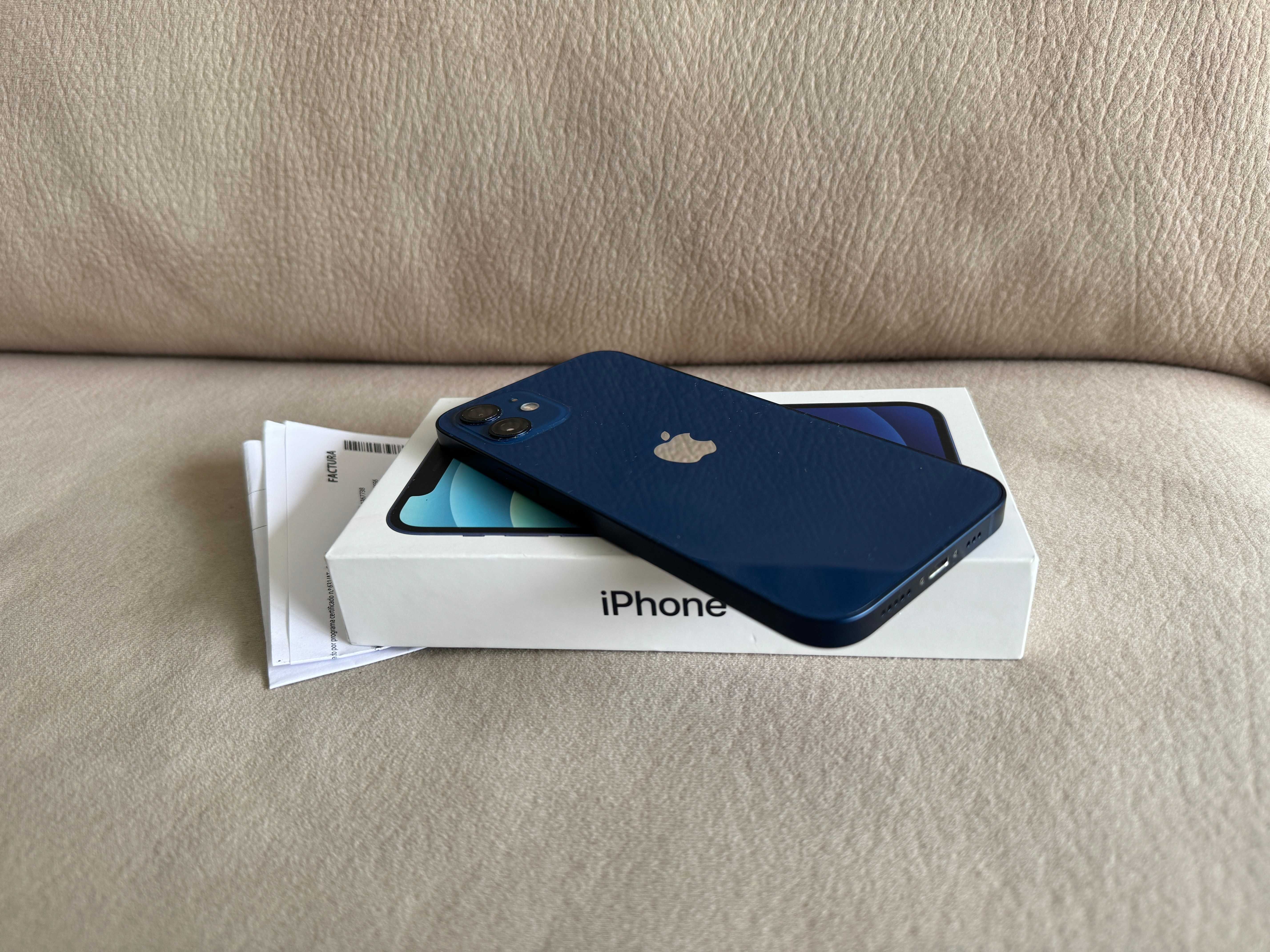 Vendo troco iPhone 12 64Gb Azul C/Fatura Nacional