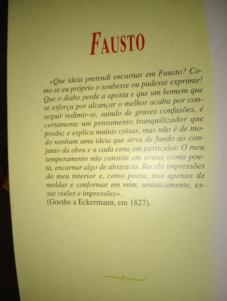 Fausto JW Goethe int.Paulo Quintela