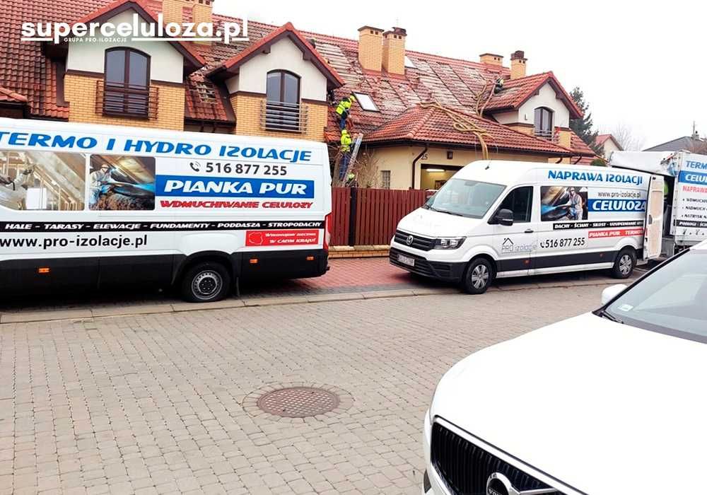 Wdmuchiwanie celulozy | Naprawa izolacji po kunie | Docieplenie pianką