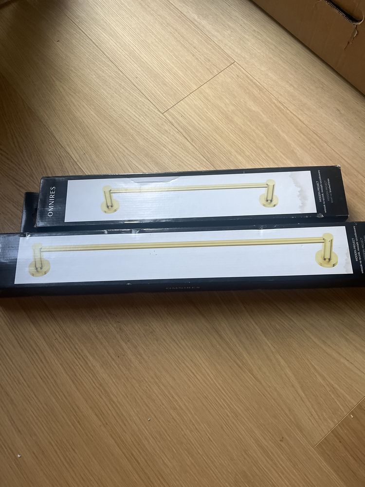 Omnires Modern Project Wieszak na ręcznik 60 i 40  cm złoty