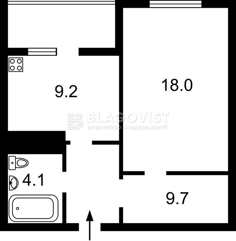 Продаж 1 кімнатної квартири з якісним ремонтом, Донця 2Б,НАУ