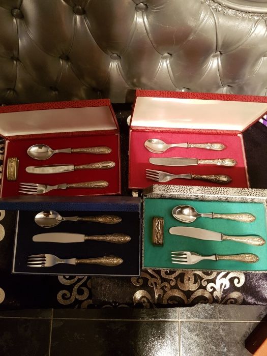 Talheres de prata 4 conjuntos