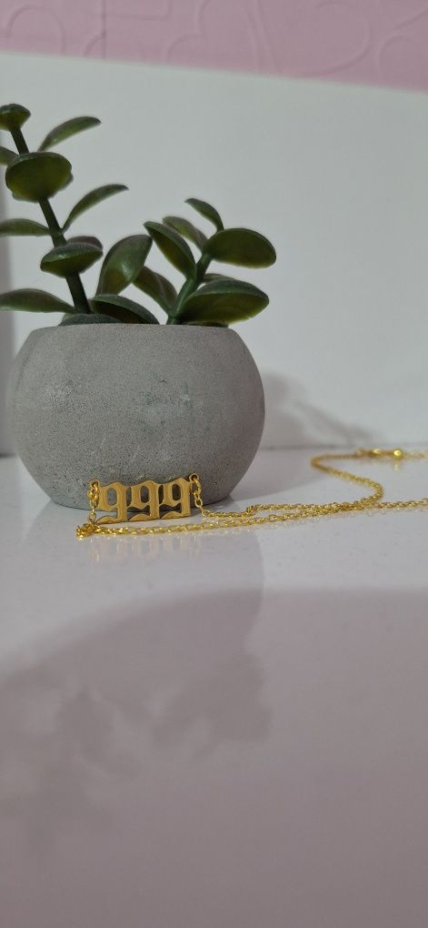 Necklace naszyjnik 999 angelic number juice wrld chain łańcuszek wisio