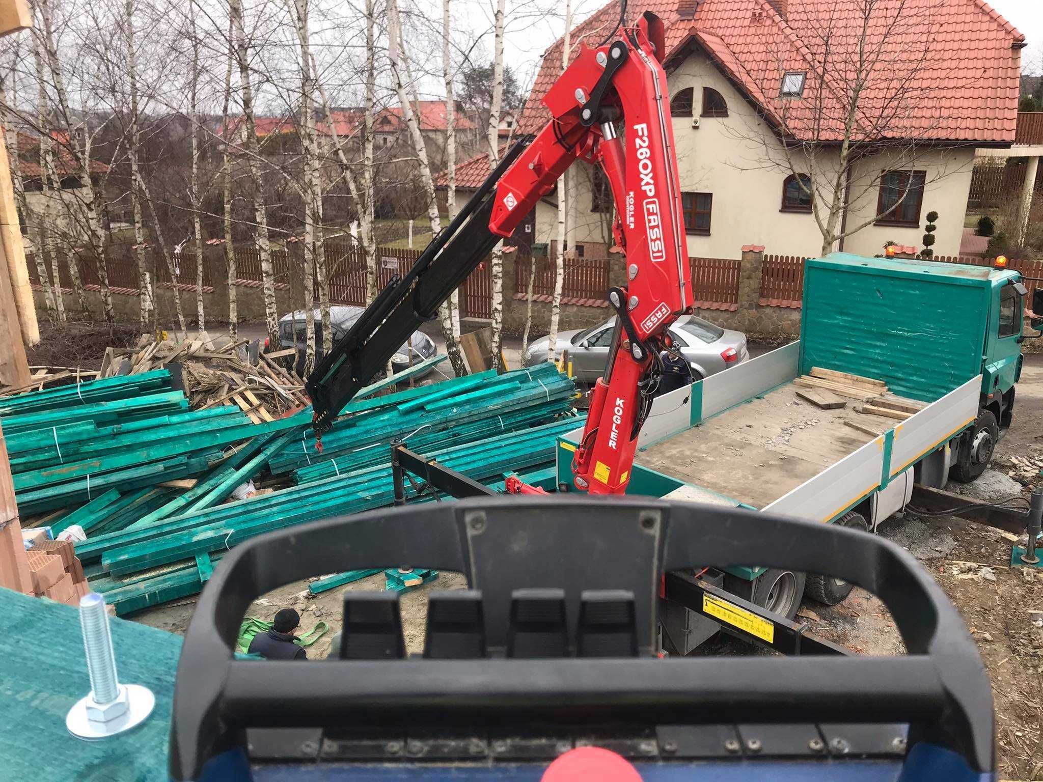 Wynajem dźwigu HDS 22 metry, Wynajem HDS z transportem, kontenery