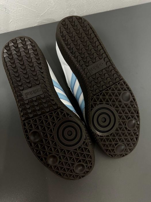 Кеди Adidas Samba White Blue адідас самба кросівки адідас кеды адидас