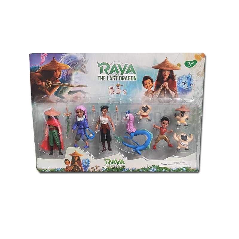 Conjunto de 8 personagens Raya e o Último Dragão
