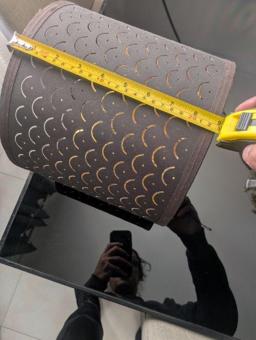 Abajur castanho e dourado