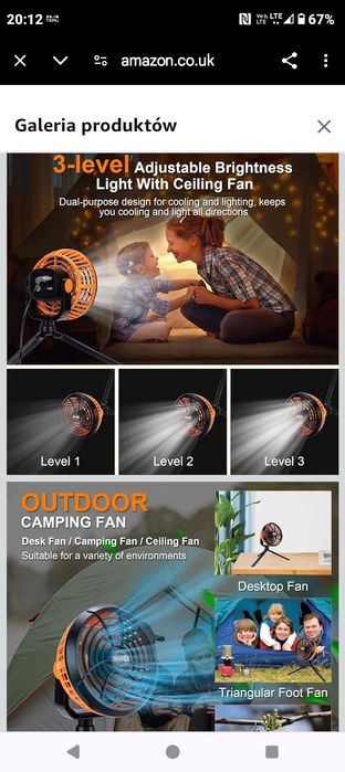 Przenośny wentylator 2 w 1