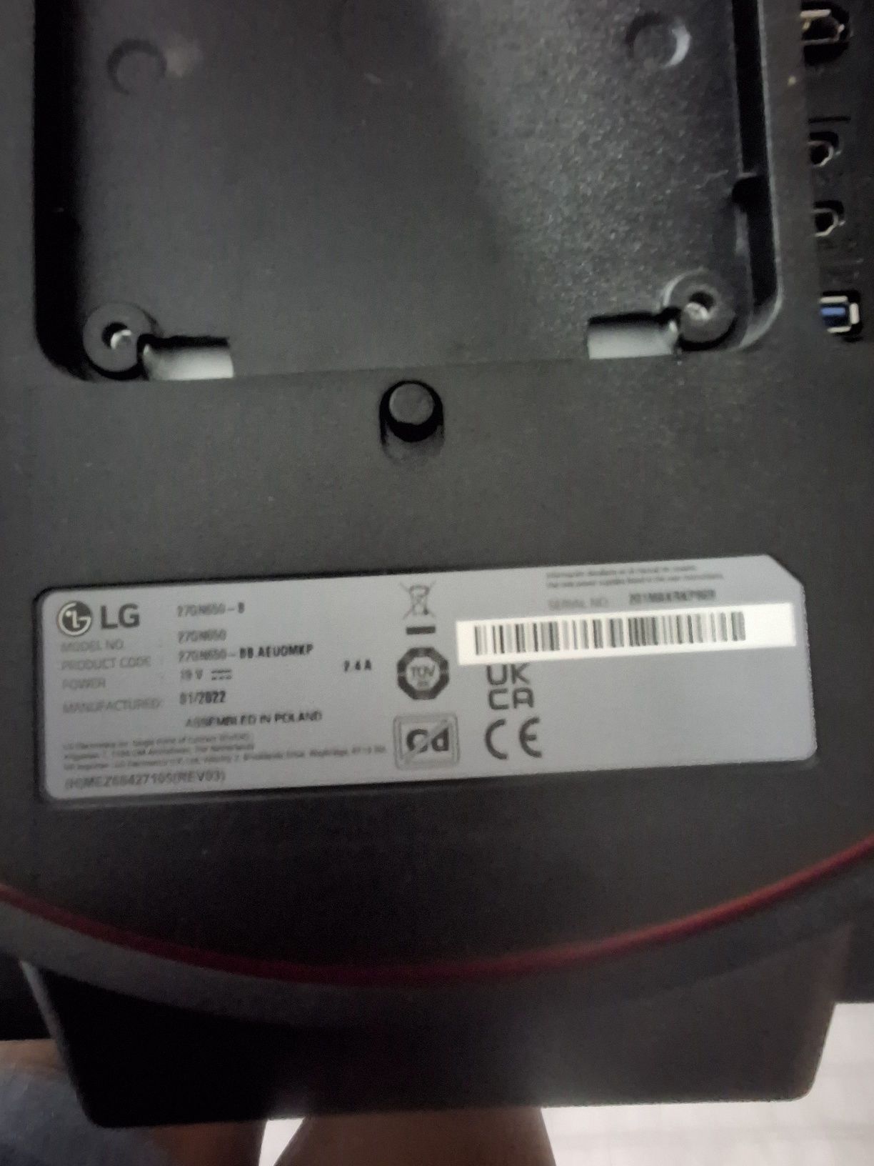 Monitor game LG UltraGear de 27 polegadas