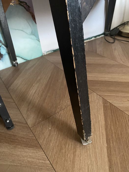 Regał prl z metalowymi bokami