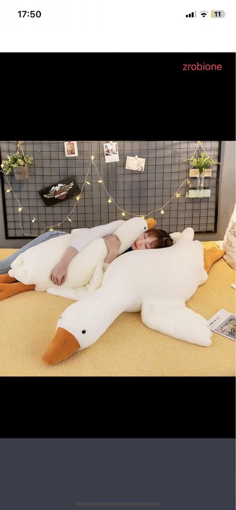 Gęś pluszak XXL 130cm