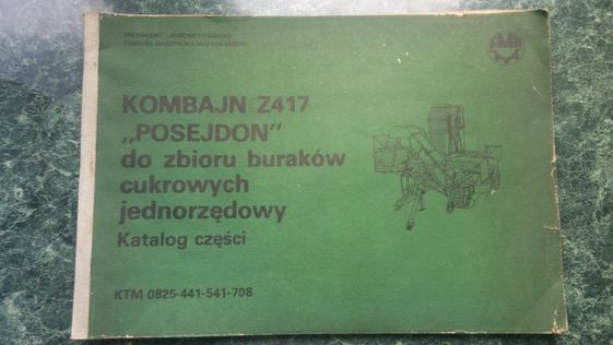 Posejdon z417 kombajn do buraków katalog części