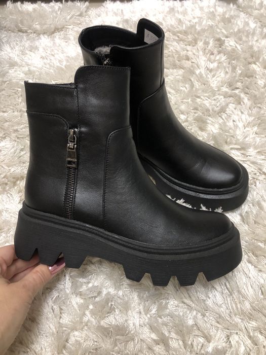 Зимові шкіряні черевики