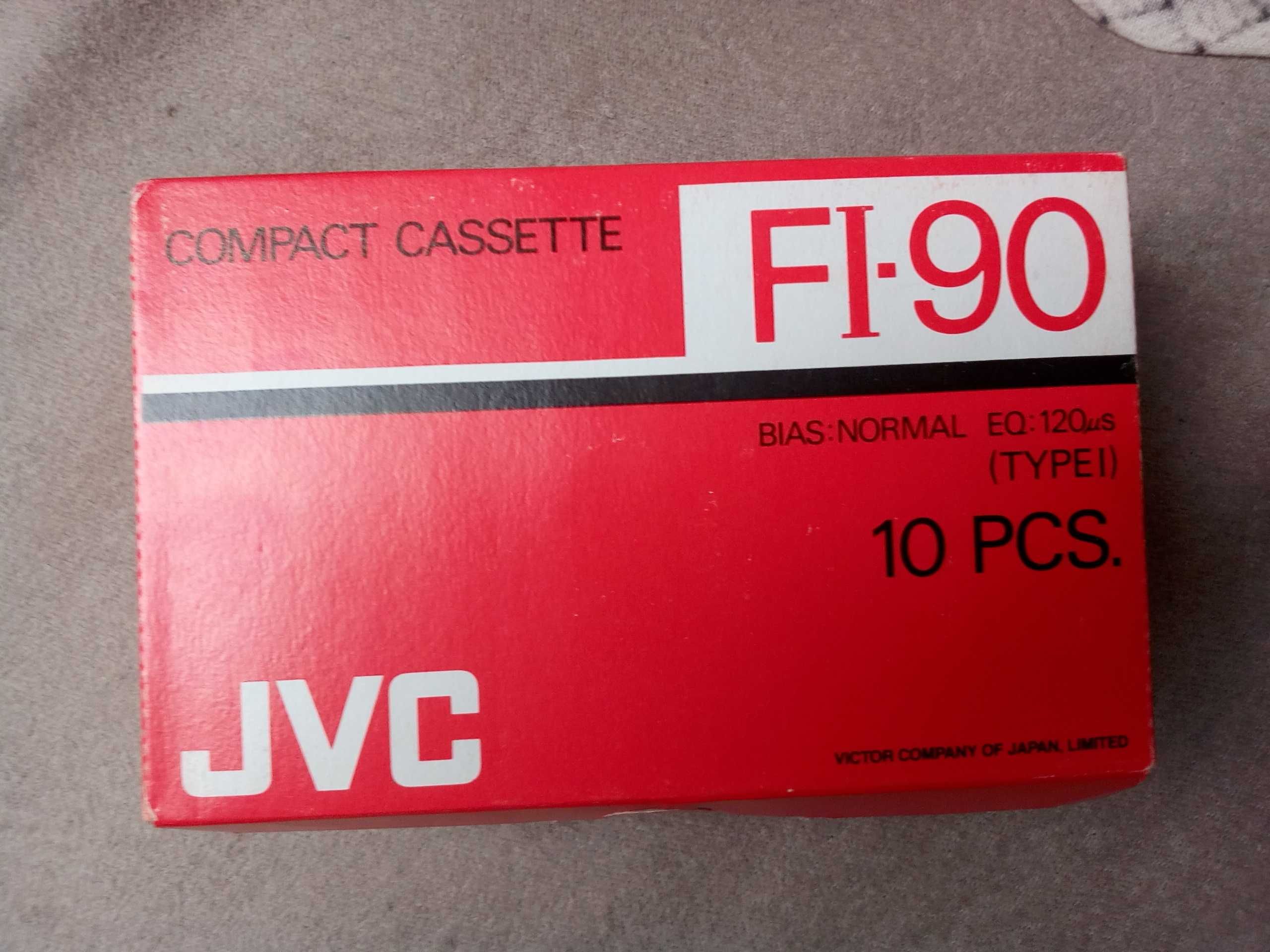 Pudełko kaset magnetofonowych JVC FI-90  nowe 10 kaset