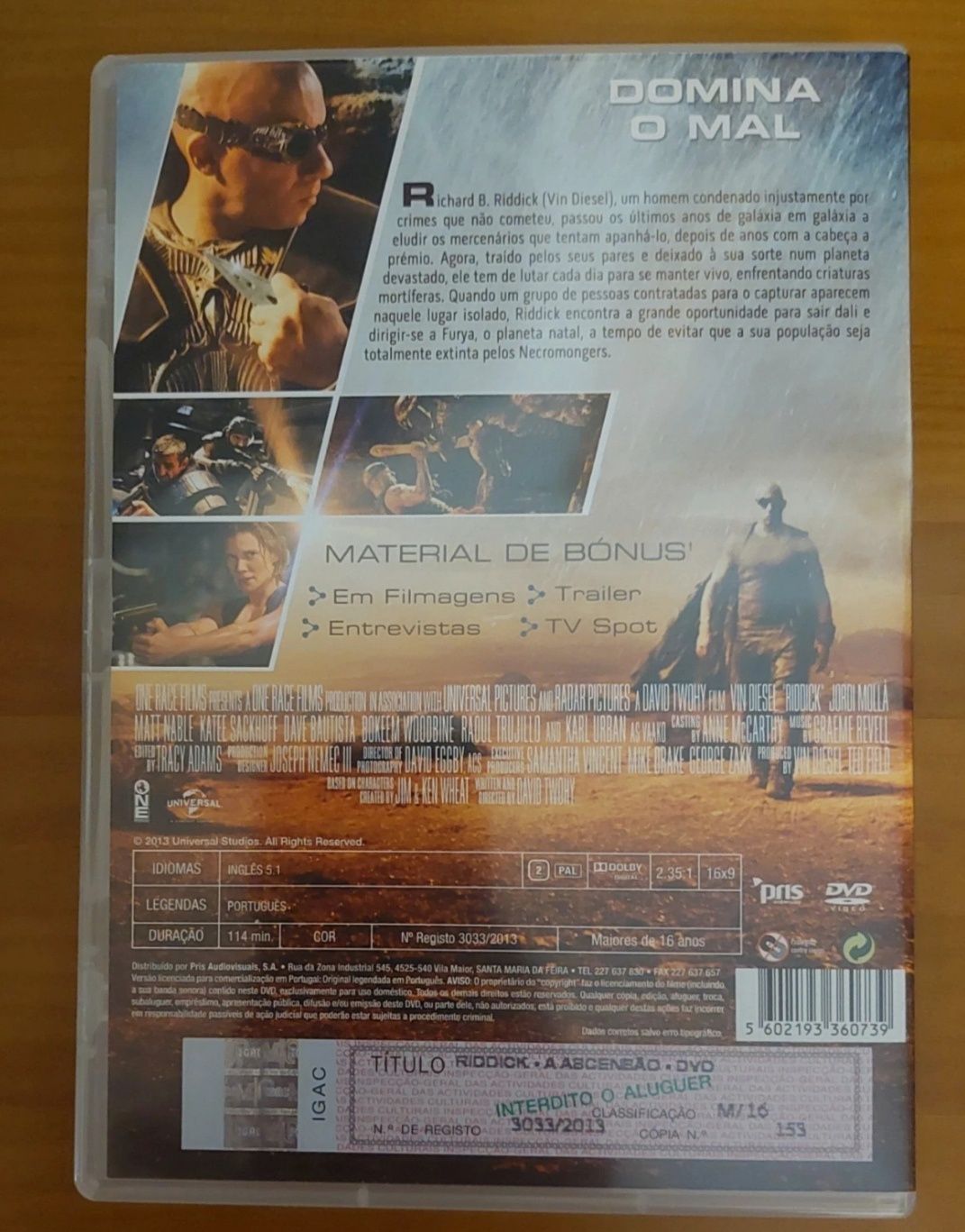 DVD Riddick a ascensão